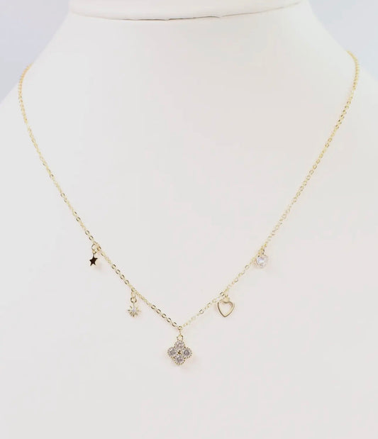 Croft Charm Necklace Gold