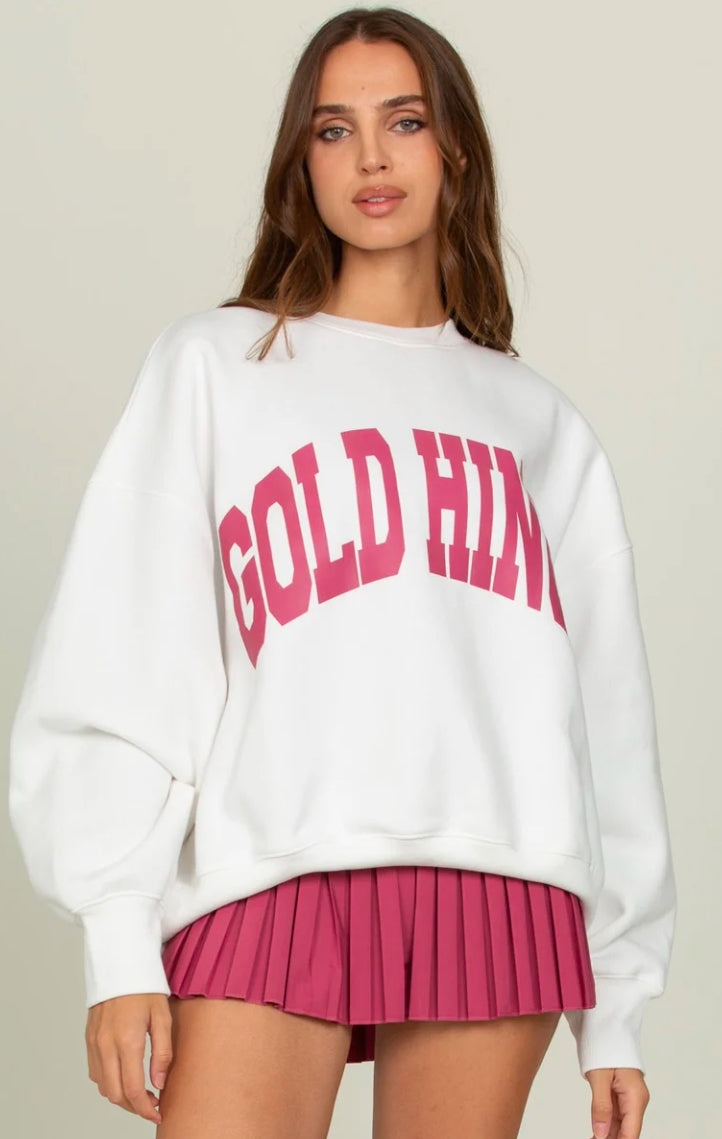 Gold Hinge Raspberry Wide Arm Sweatshirt