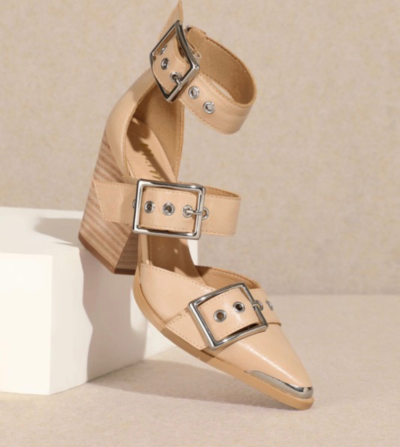 Beige Hendrix Pointed Toe