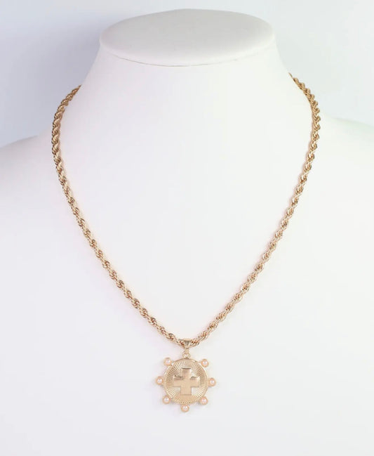 Penrith Cross Coin Necklace