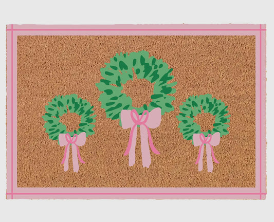 Door Mat Rosy Wreaths 18 x 30 in
