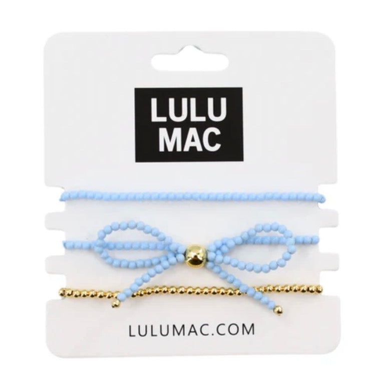 Bow Light Blue Lulu Mac Bracelet Set