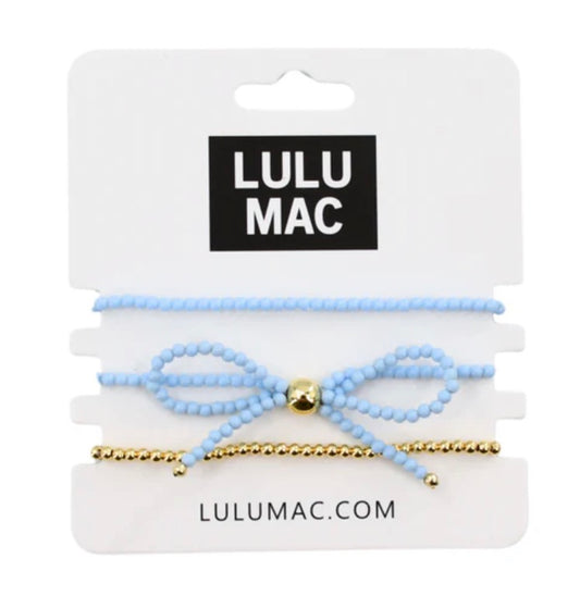 Bow Light Blue Lulu Mac Bracelet Set
