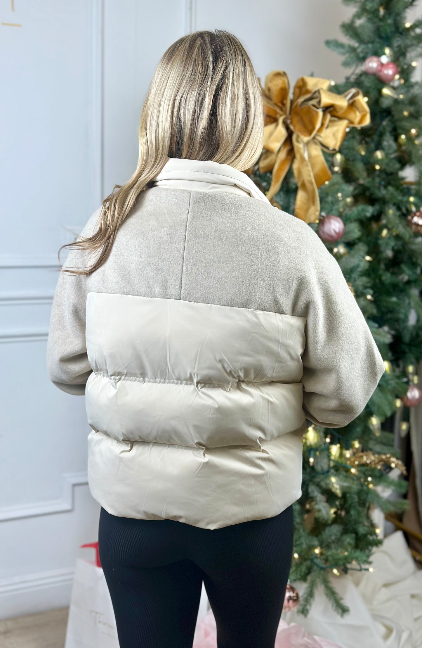 Oversized Puffer Crop Jacket Coat