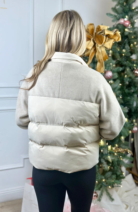 Oversized Puffer Crop Jacket Coat