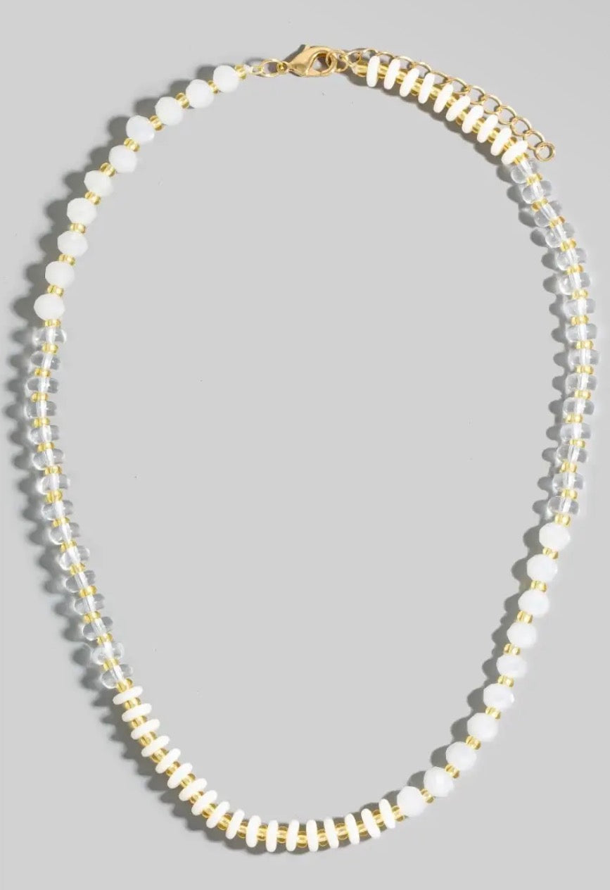 Stone and Glass Beaded Necklace, WHG1