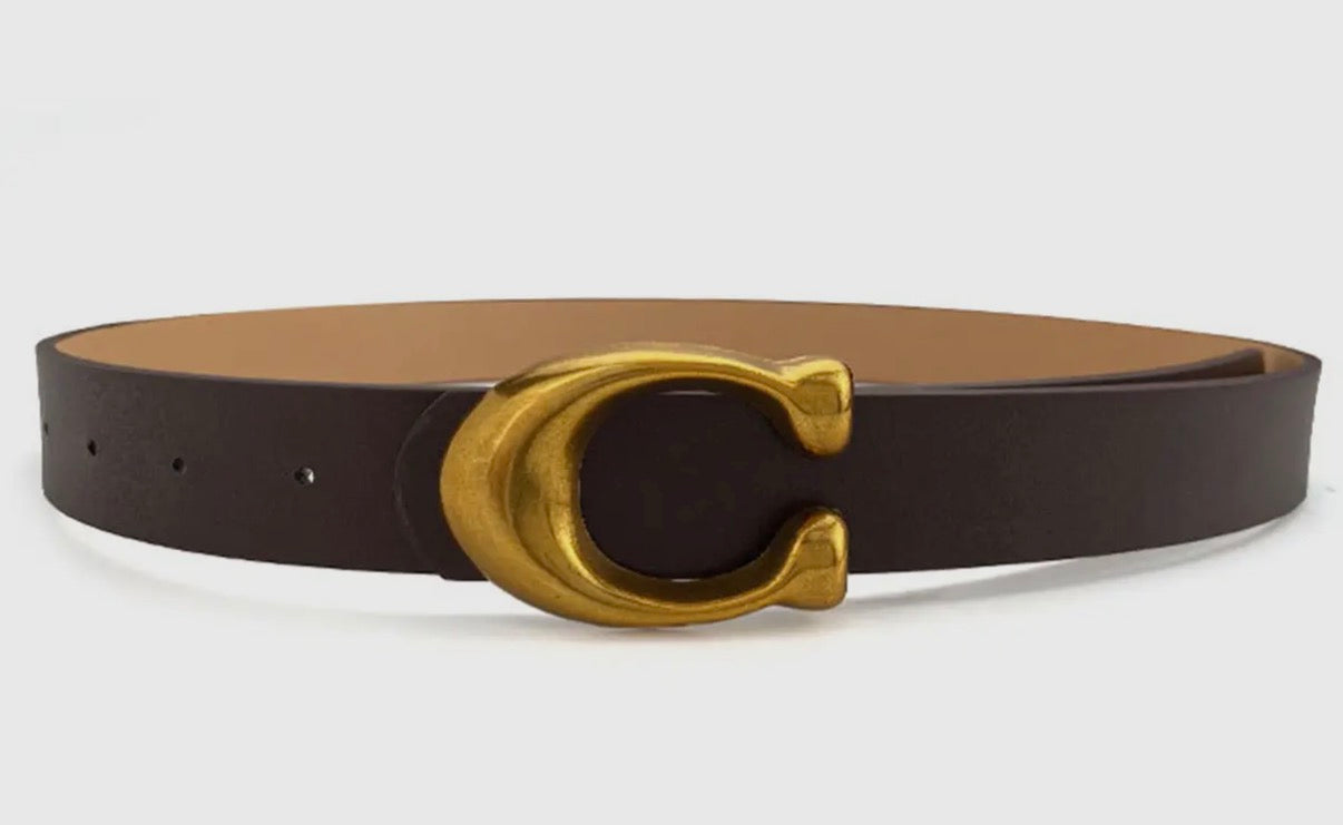 Retro U Belt Buckle, Khaki