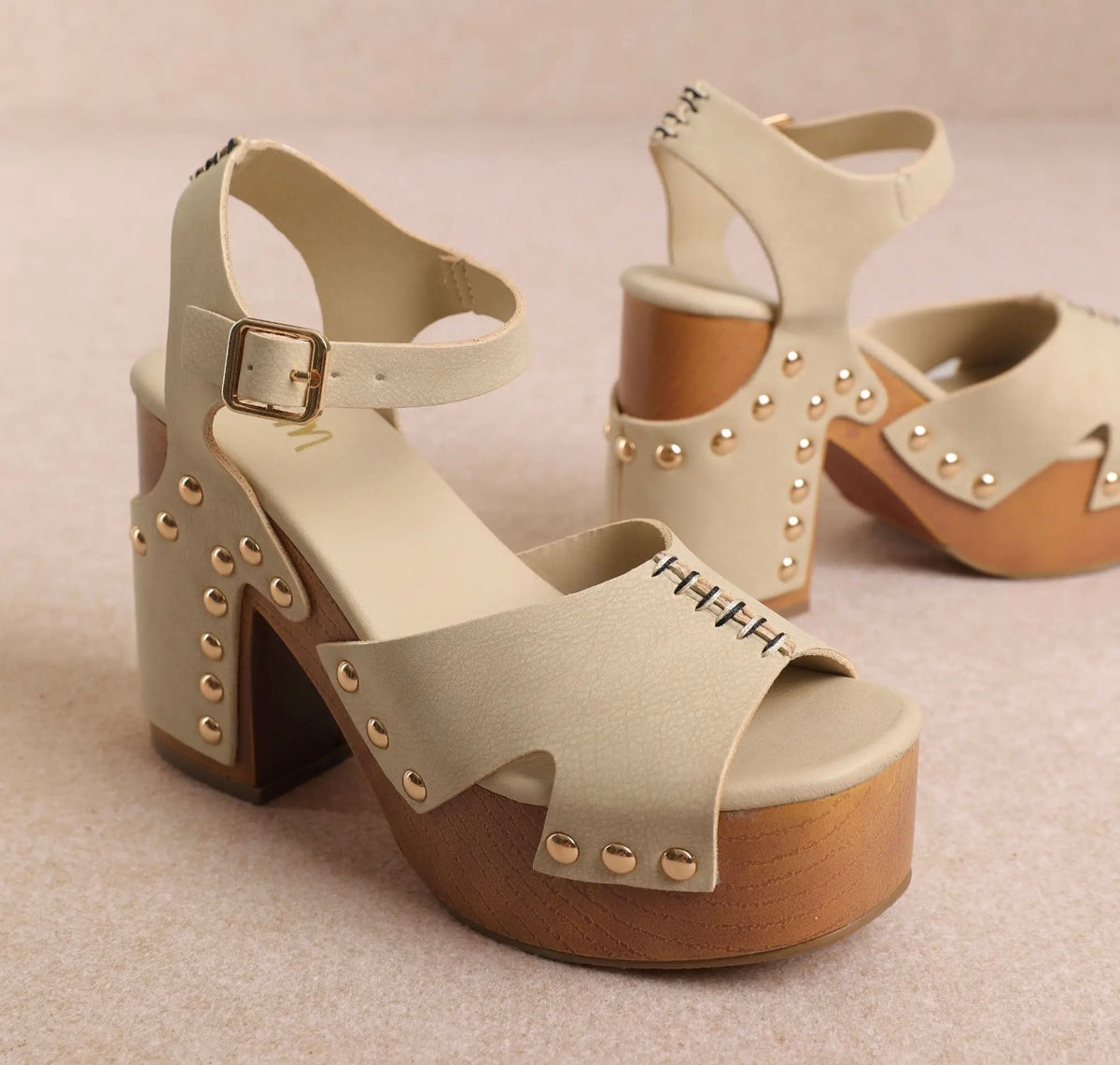Rebel Beige Platform Heel