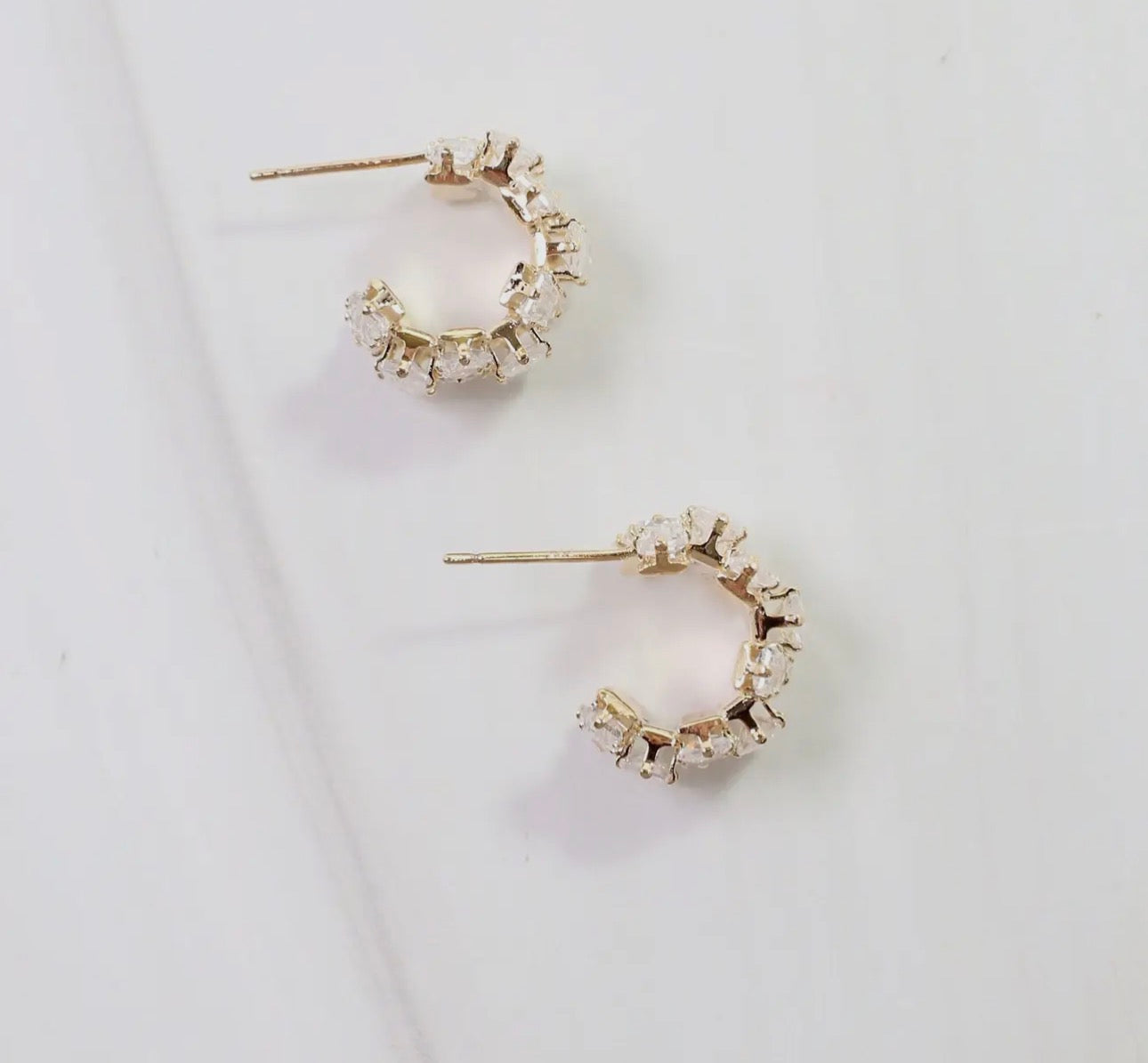 Elloree Crystal Hoop Gold