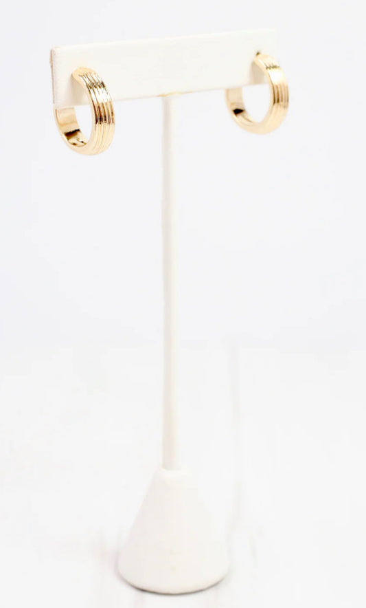 Fisher Ribbed Hoop Earrings