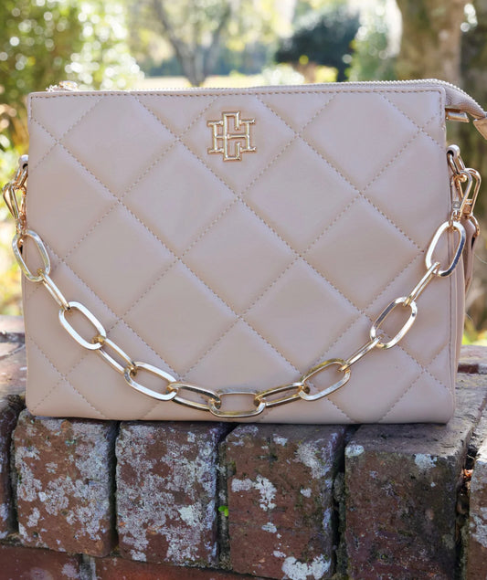 Tan Quilted Crossbody Ariana