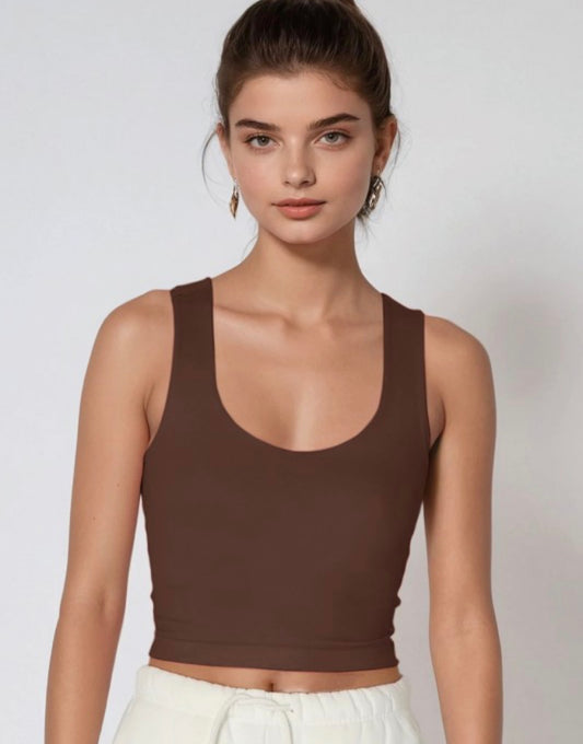 Short Length Fitted Tank, French Roast