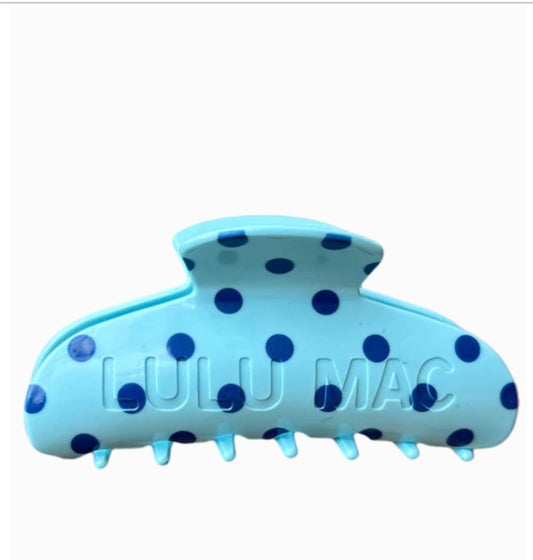 Lulu Mac Polka Dot Clip Blue
