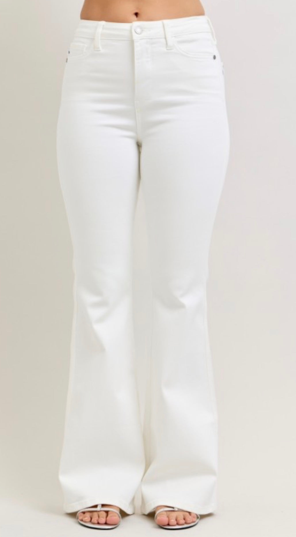 HW Tummy Control White Flares