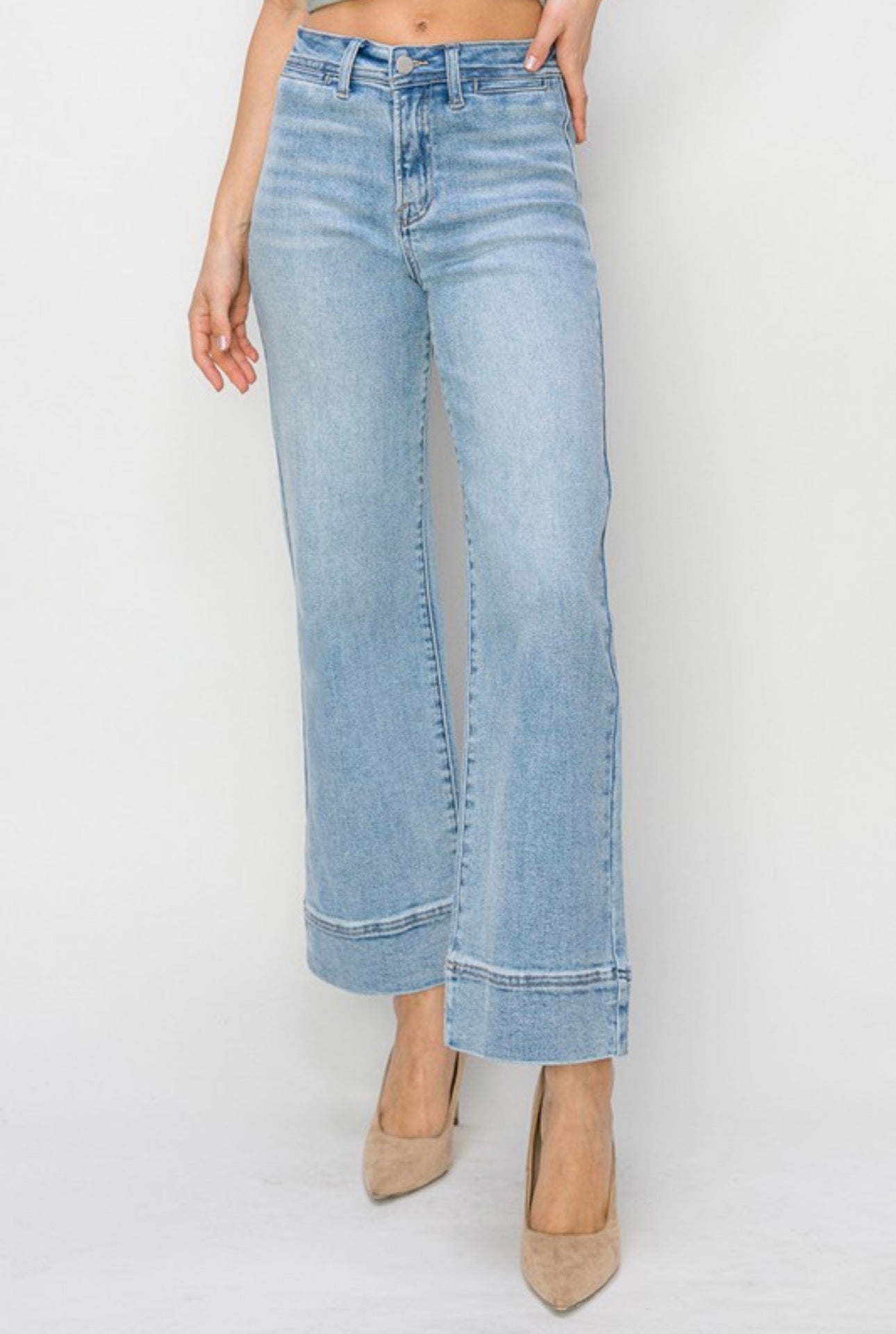 Light High Rise Crop Jeans