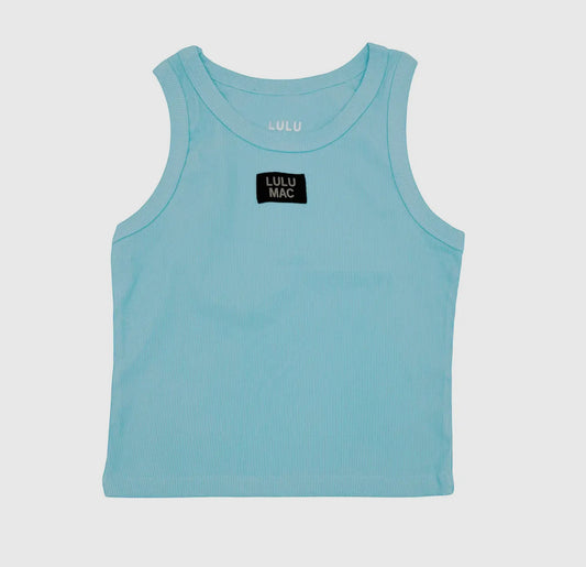 Ribbed Lulu Mac Tank , Turquoise