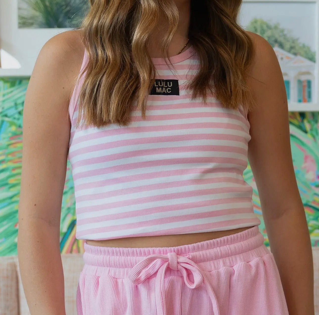 Lulu Mac Stripe Light Pink Tank