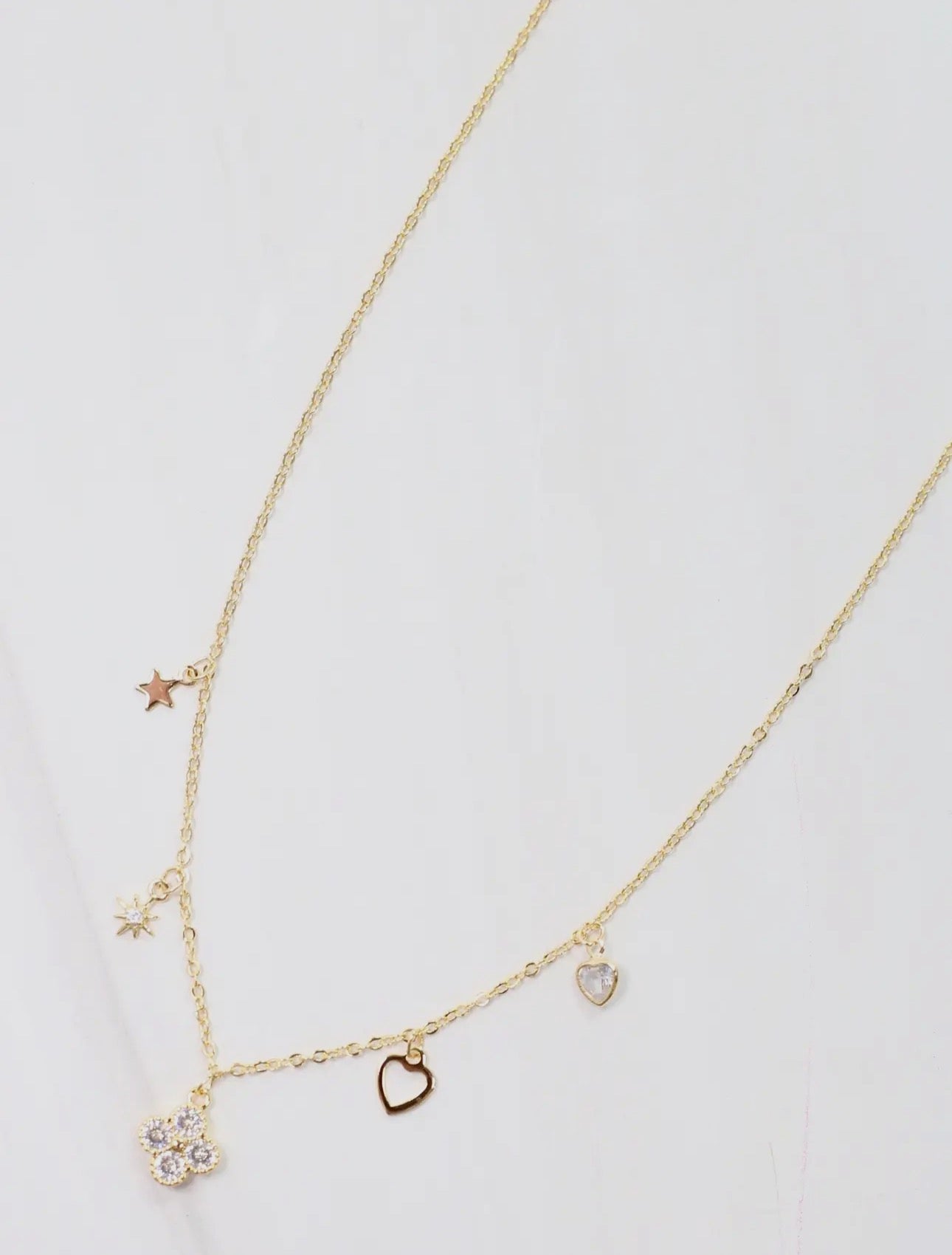 Croft Charm Necklace Gold