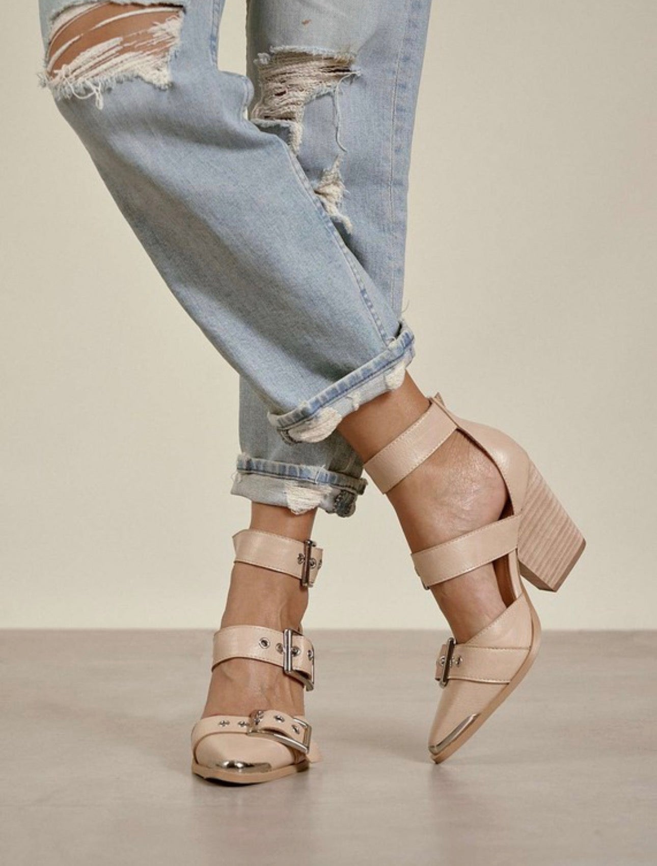 Beige Hendrix Pointed Toe