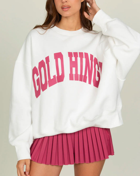 Gold Hinge Raspberry Wide Arm Sweatshirt