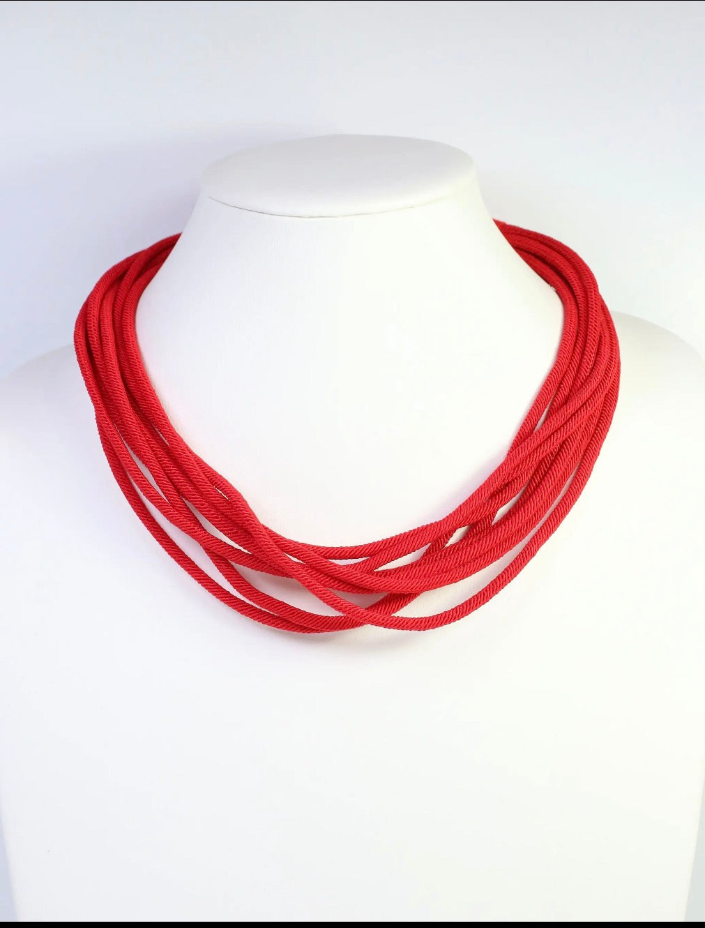 Cranston Layered Cord Necklace RED