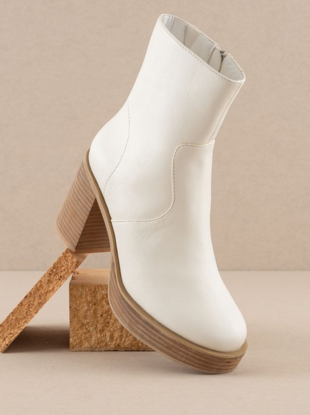 White Platform Ankle Boots