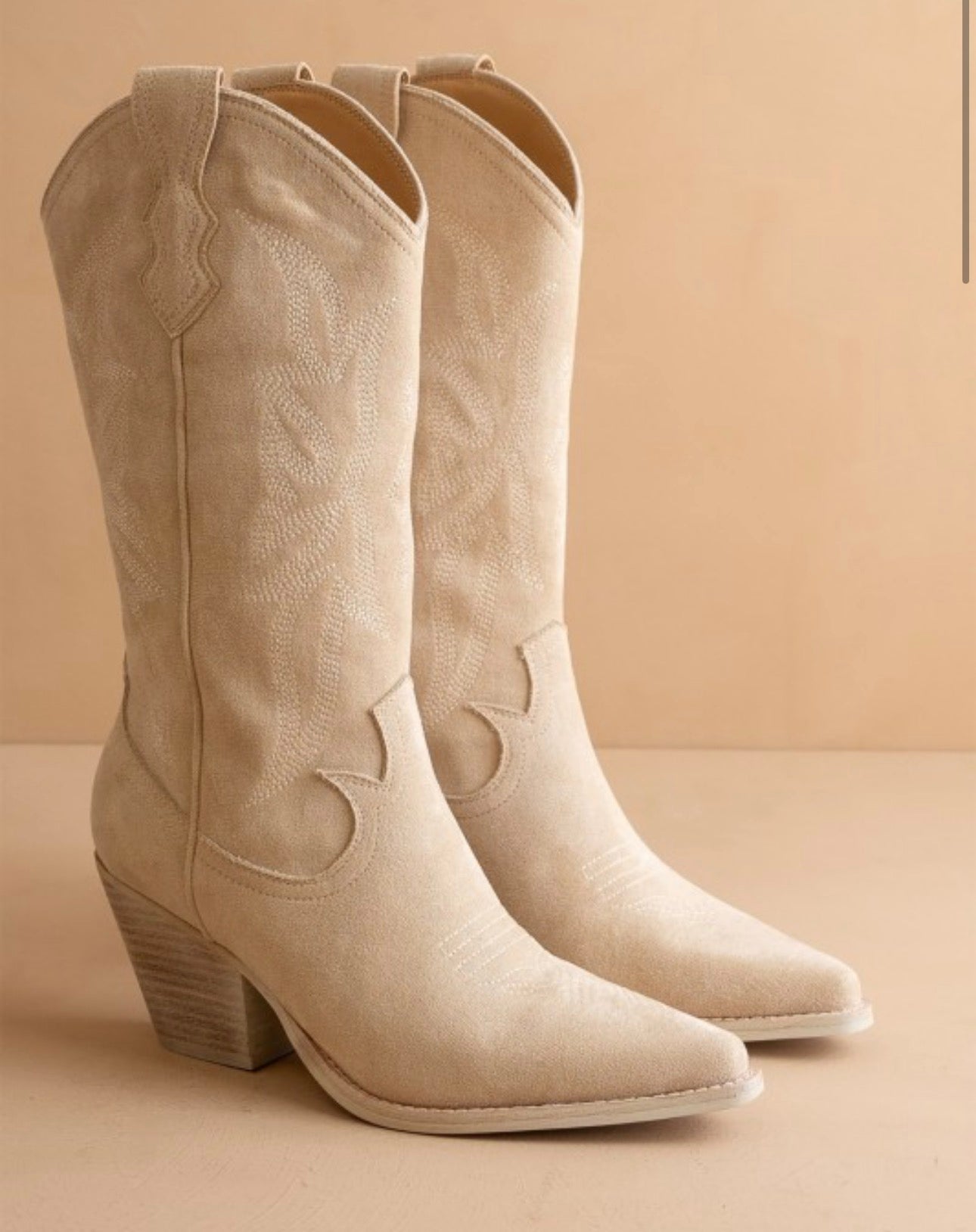 Sahara Cream Suede Boots