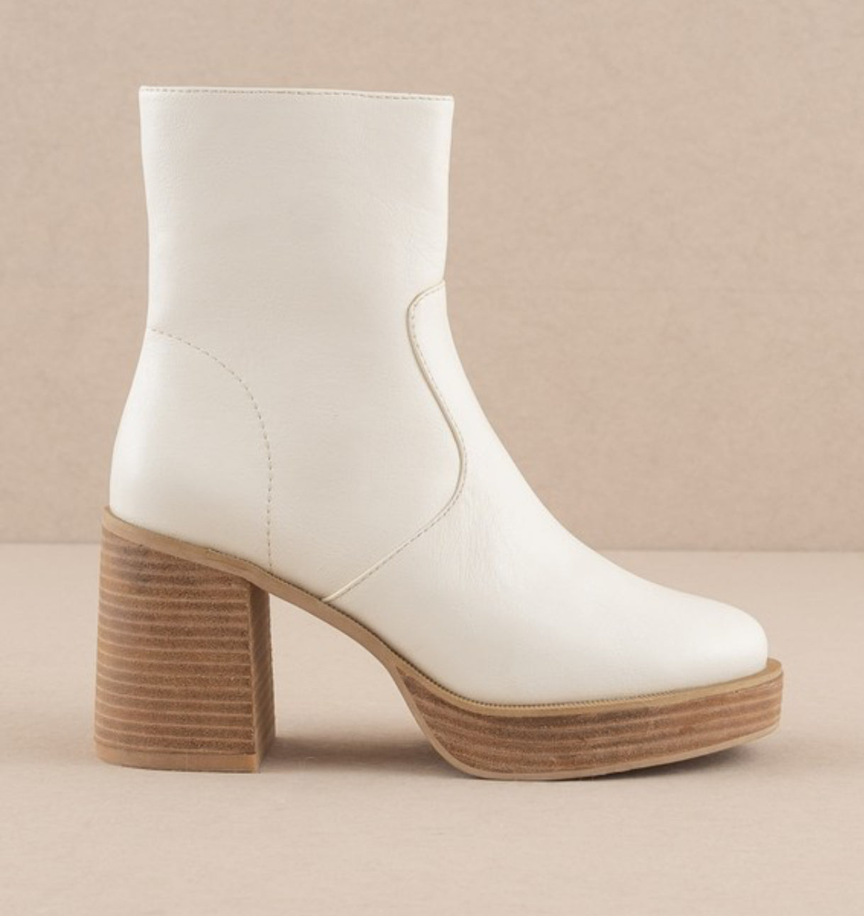 White Platform Ankle Boots