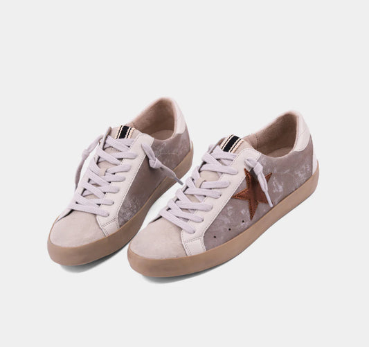 Paula Taupe Denim Star Sneakers