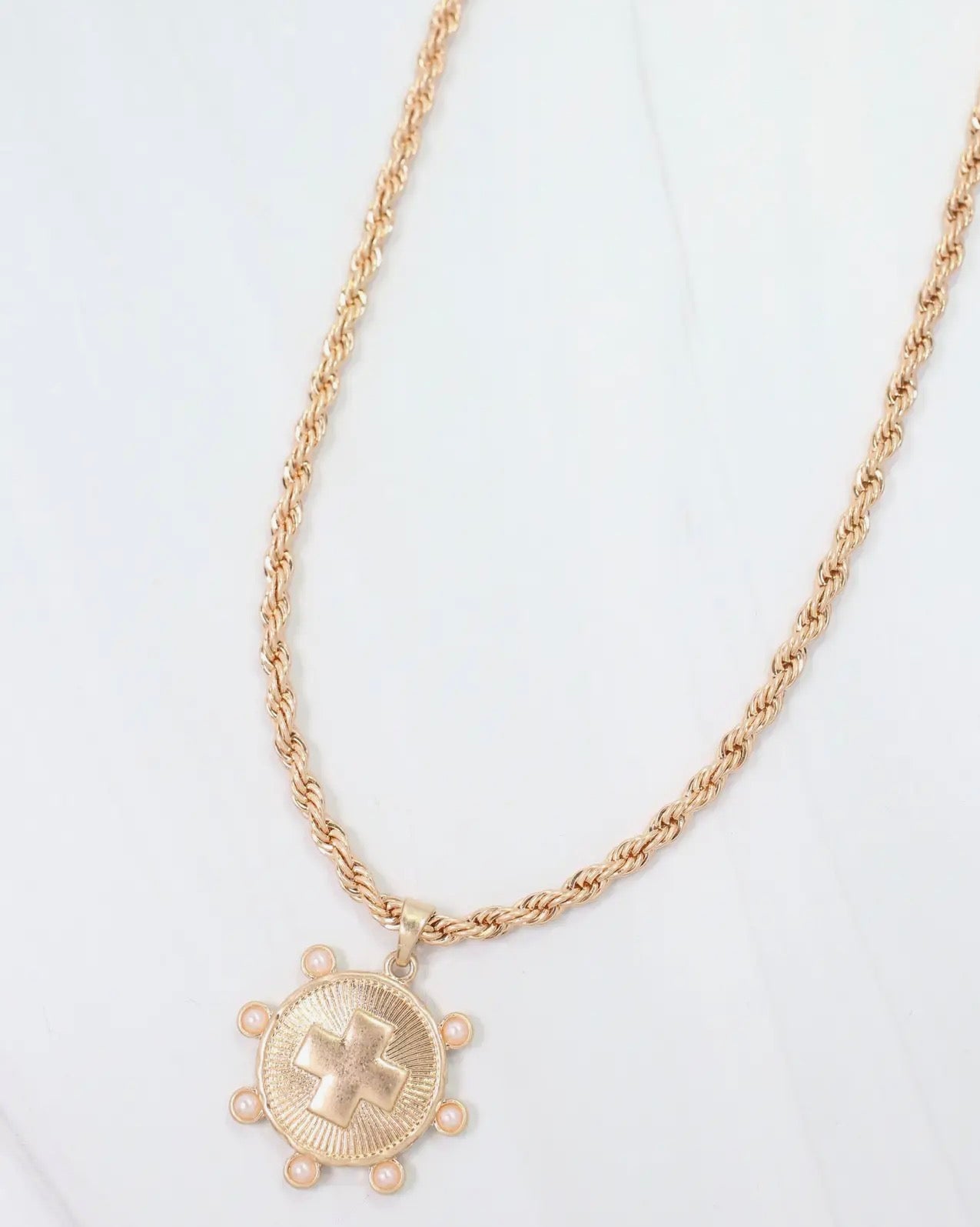 Penrith Cross Coin Necklace