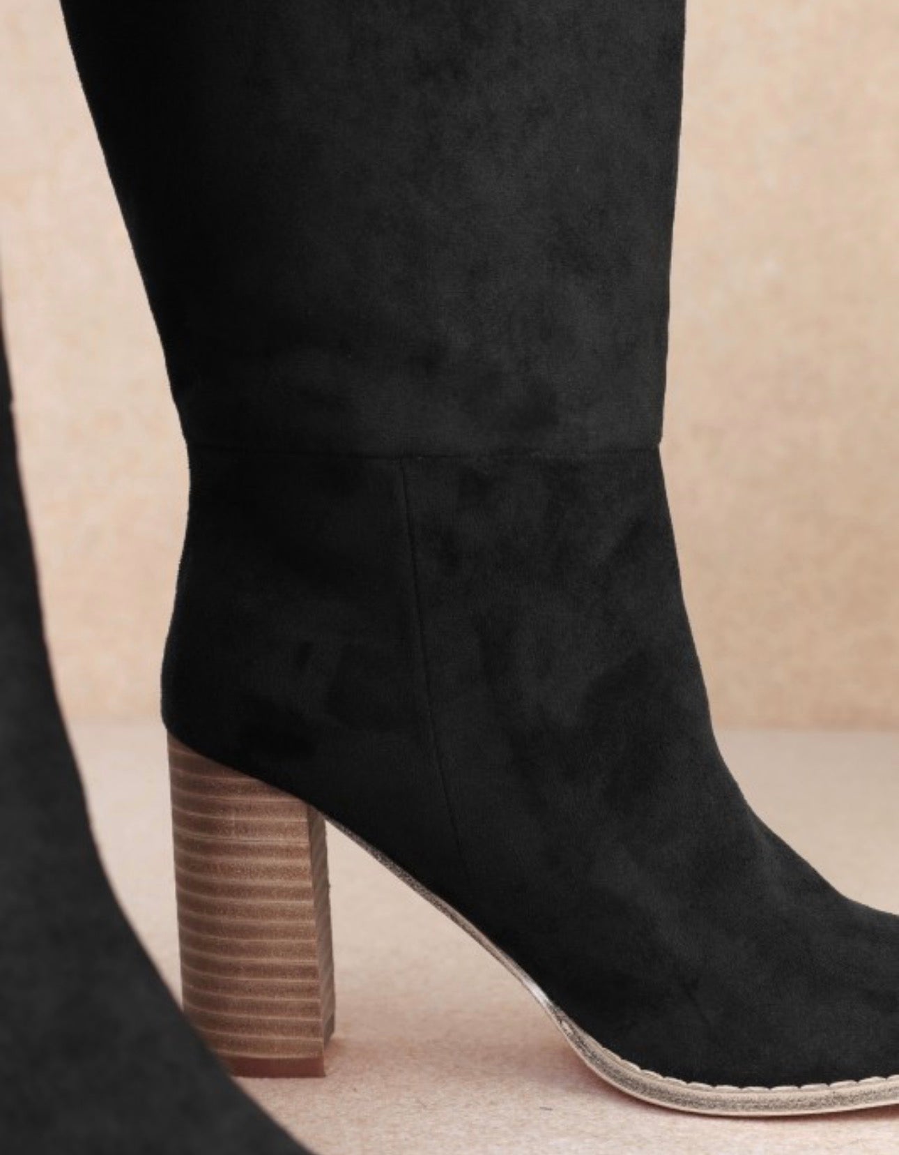 Black Naya Suede Tall Boot