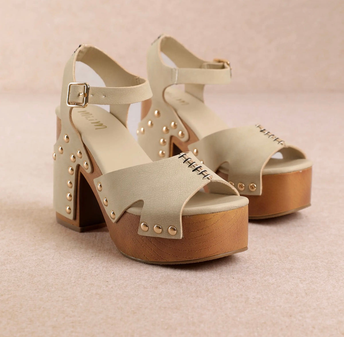 Rebel Beige Platform Heel