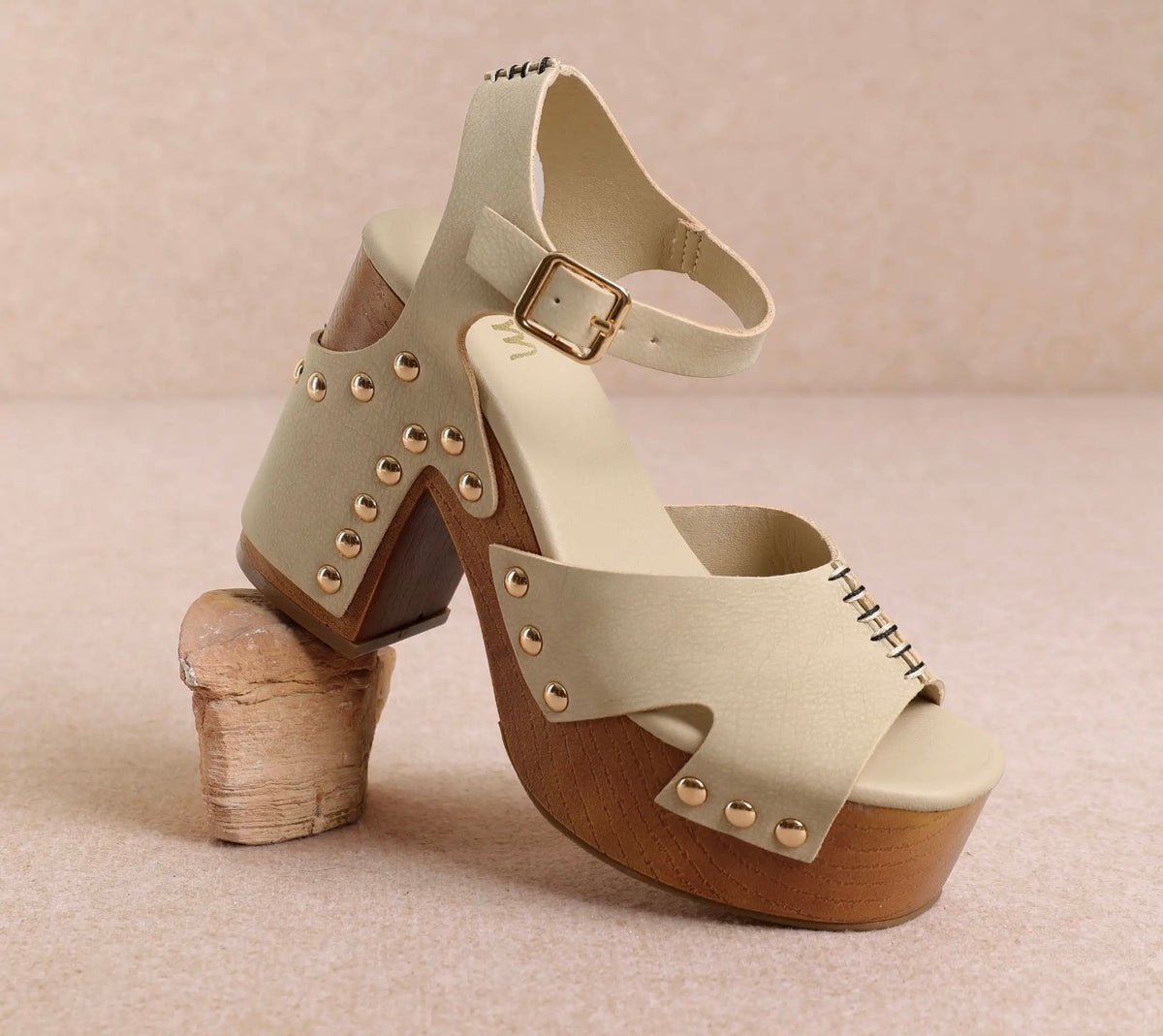 Rebel Beige Platform Heel