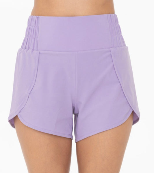 Purple Orchid Highwaist Split Shorts