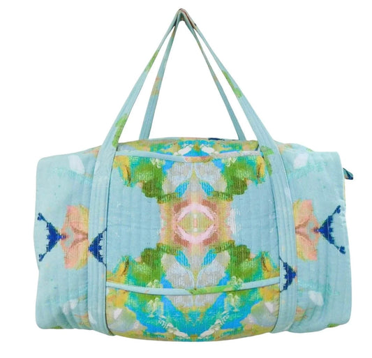 Laura Park Stained Glass Blue Weekender Duffle Bag