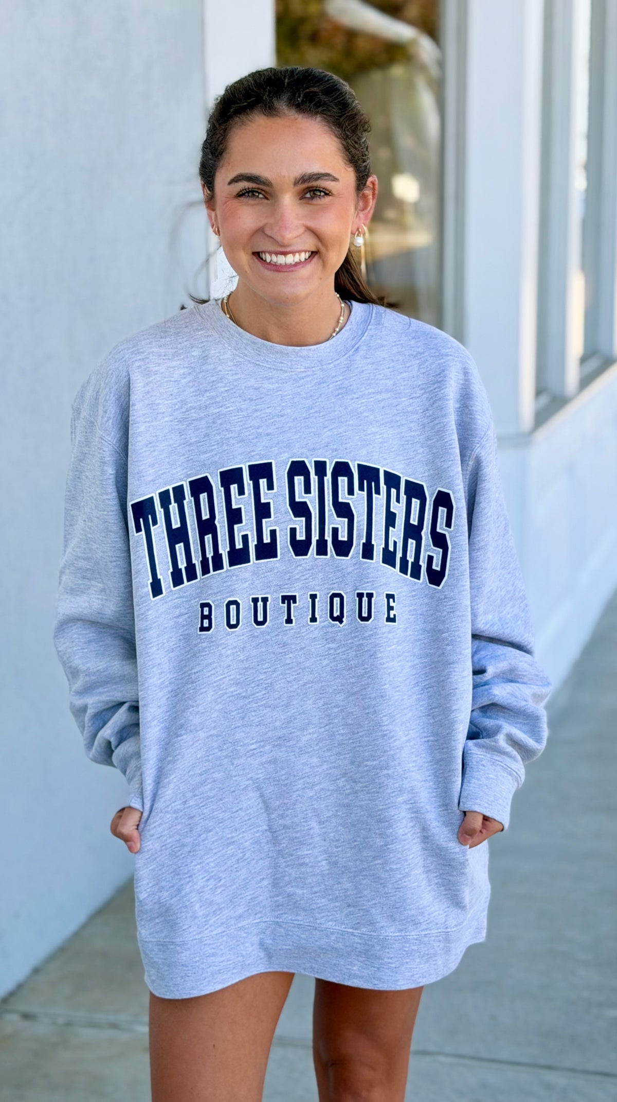 Gray/Navy Three Sisters Sweatshirt