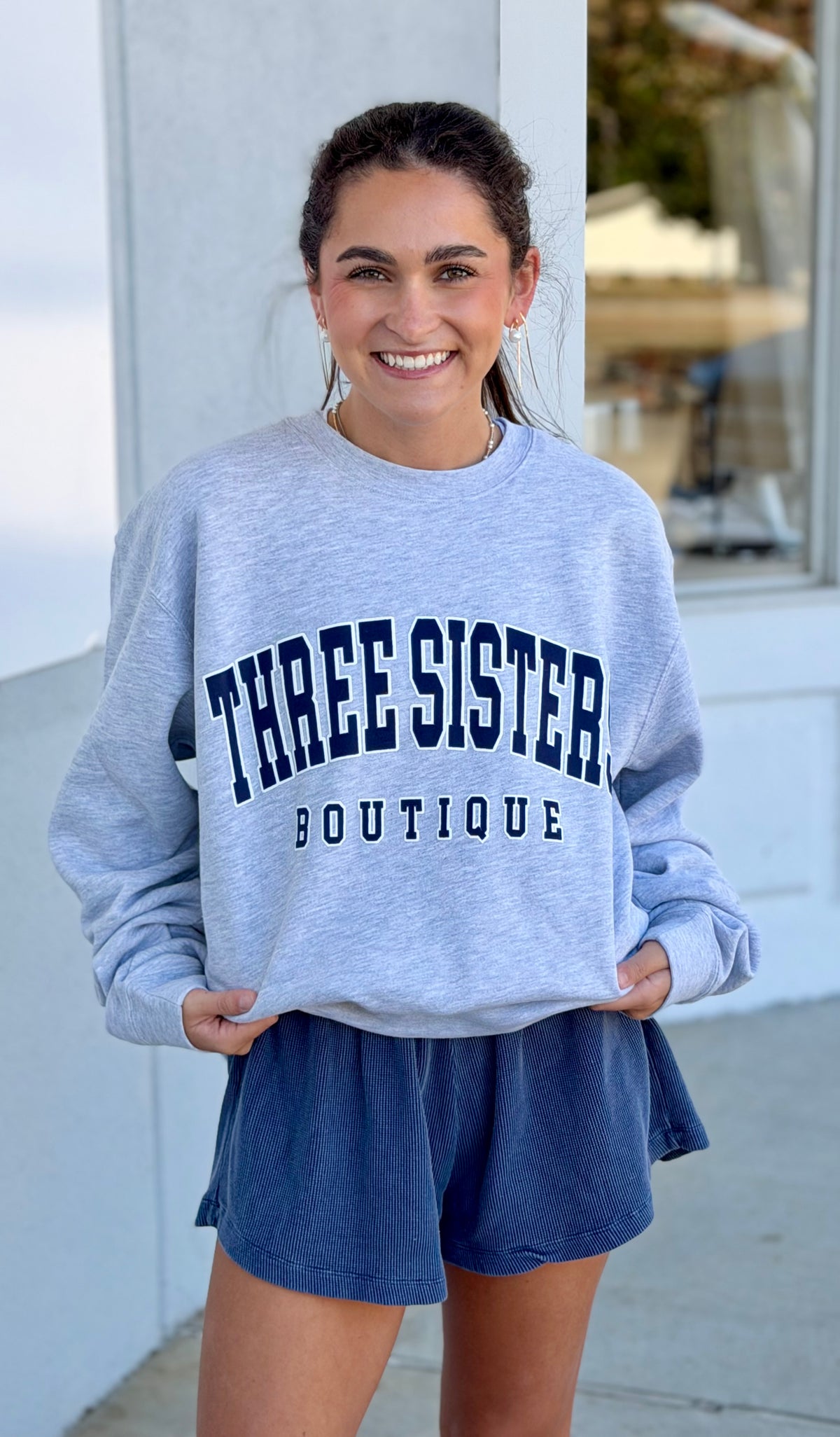Gray/Navy Three Sisters Sweatshirt