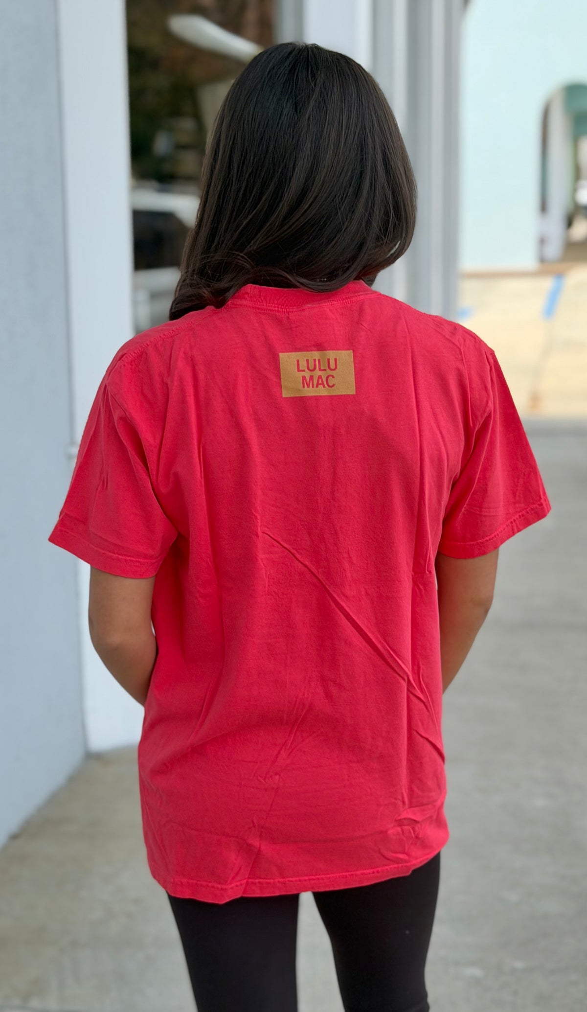 Lulu Mac Leopard Print Tee, Paprika