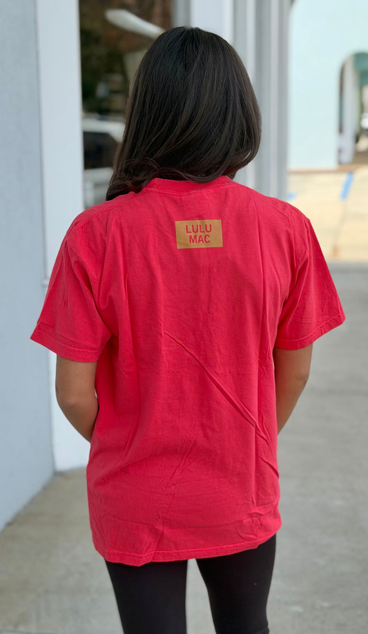 Lulu Mac Leopard Print Tee, Paprika