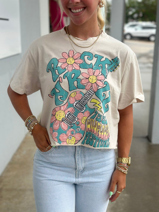 White Rock N Roll Wildflower Tee