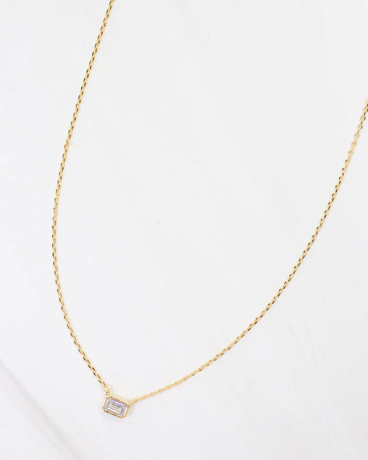 Lincoln CZ Baugette Necklace