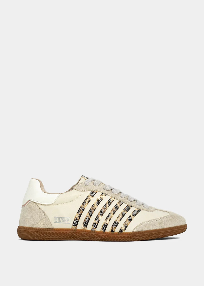 Stevie Beige Leopard Stripe Sneaker