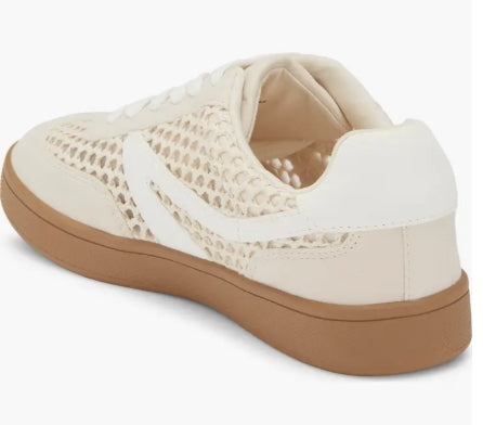 Voyage R Off White Raffia Sneakers