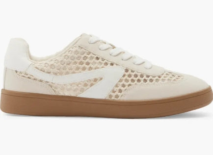 Voyage R Off White Raffia Sneakers