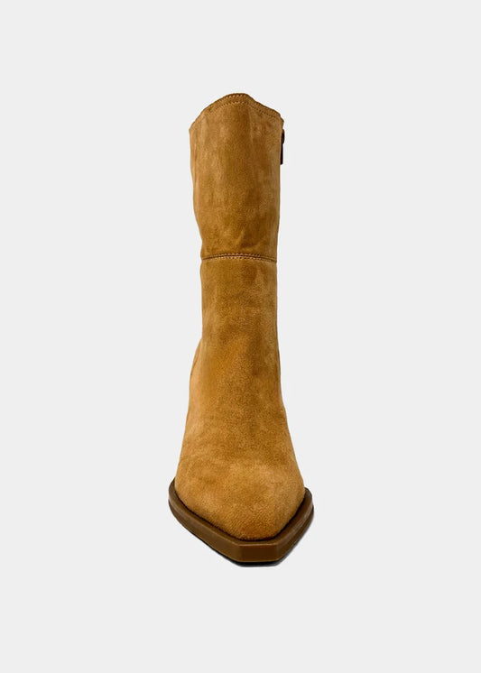 Venice Camel Suede Booties
