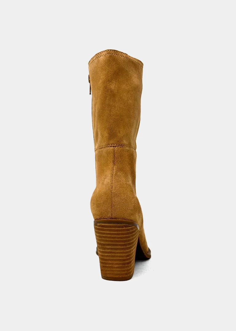 Venice Camel Suede Booties