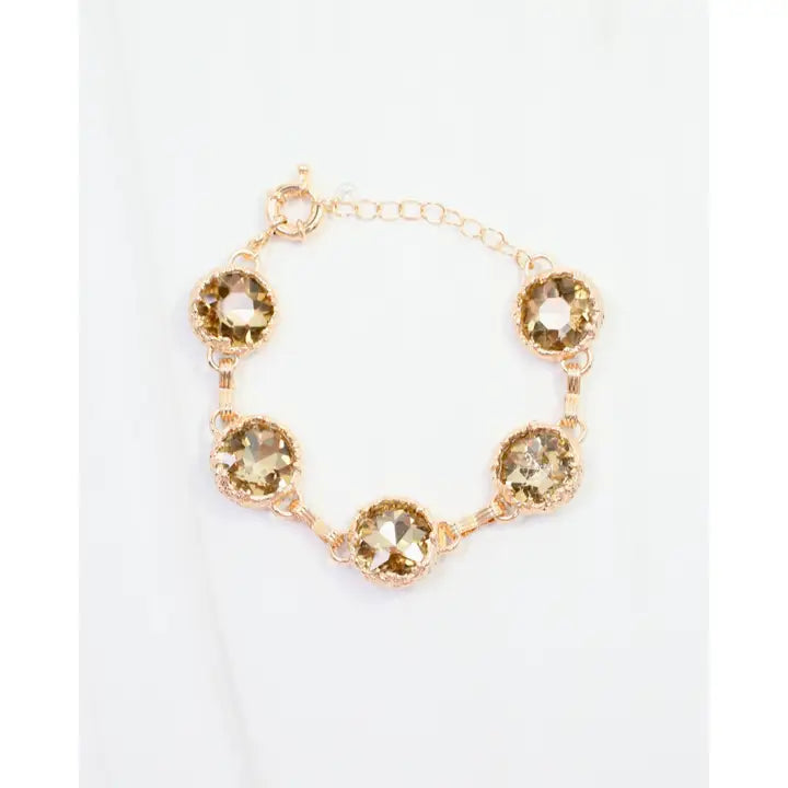 Leah Crystal Link Bracelet