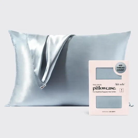 Satin Pillow Case- Haze Blue Standard