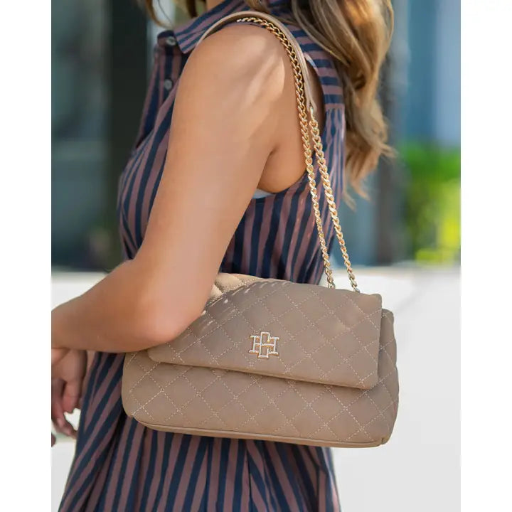 Leigh Quilted Crossbody-Latte S DQ
