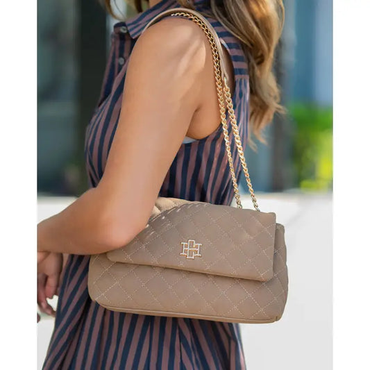 Leigh Quilted Crossbody-Latte S DQ